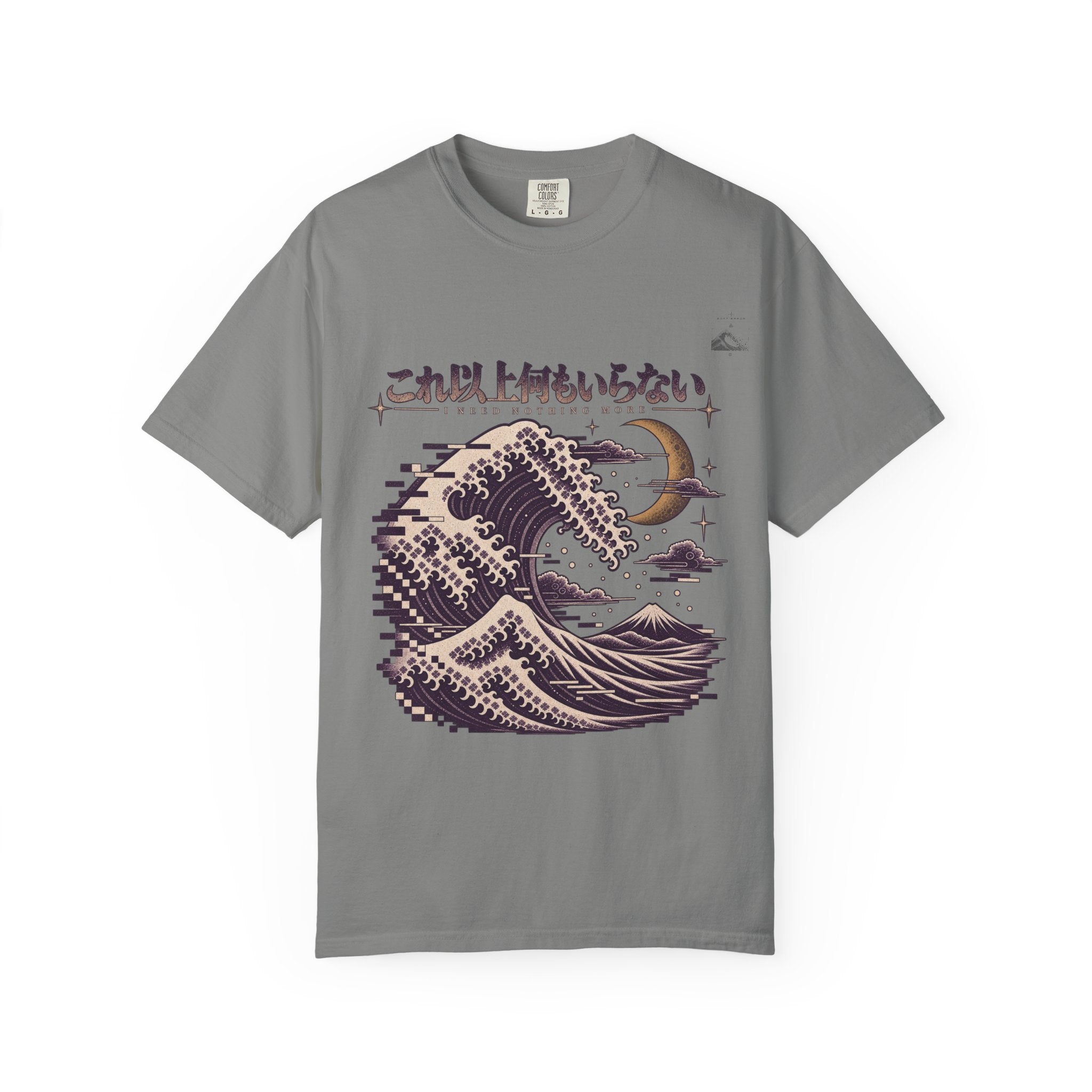 Violet Moon Pixel Tide T-Shirt | Soft Error Voxel Series