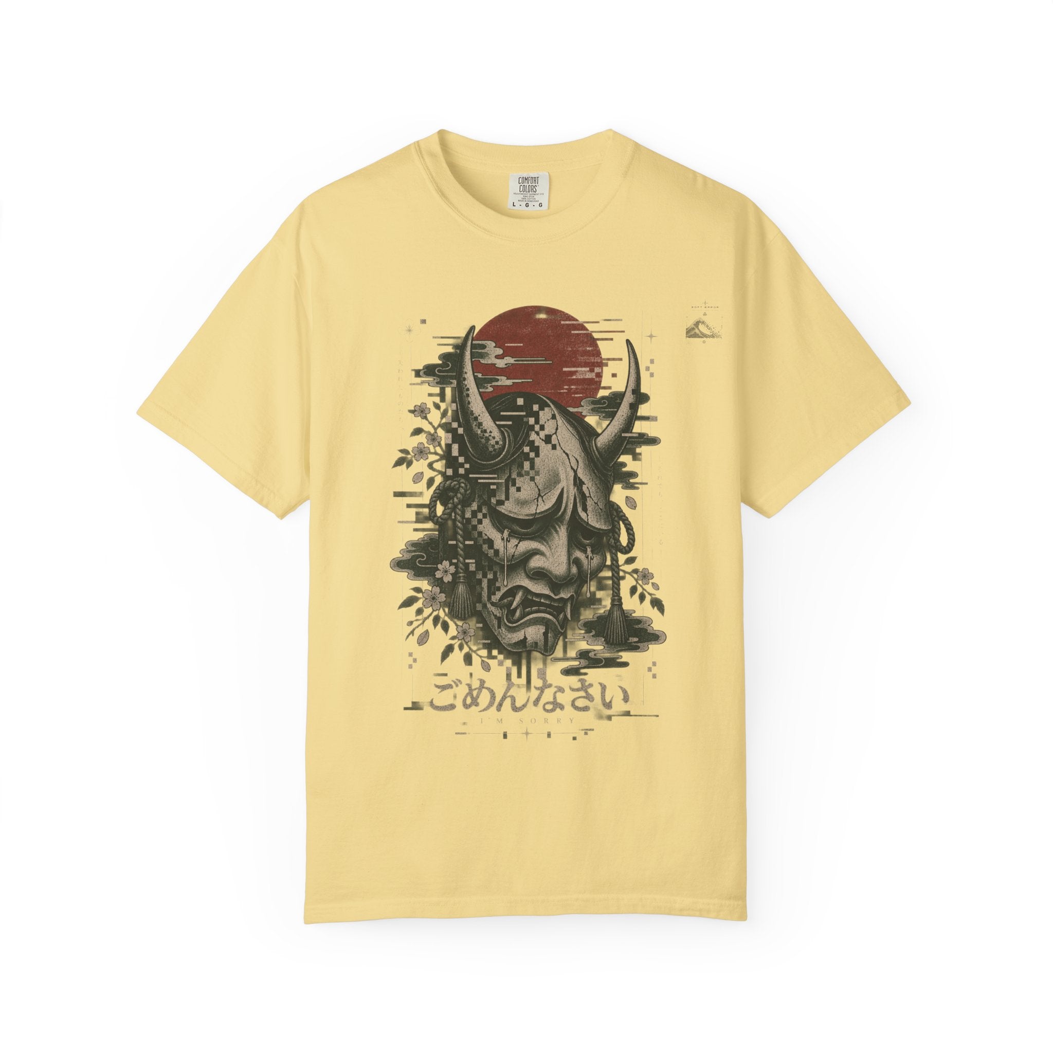 Sad Oni Mask T-Shirt | Soft Error Voxel Series