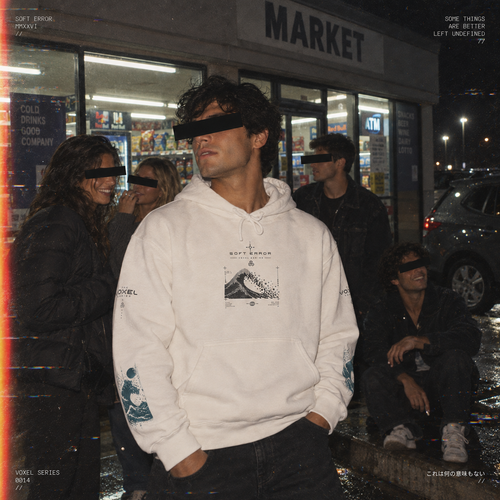 Pixel Eclipse Wave Graphic Hoodie | Soft Error Voxel Series