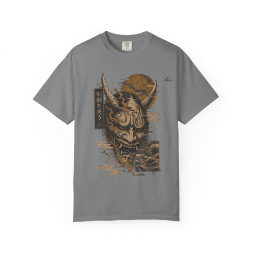 Golden Oni Glitch T-Shirt | Soft Error Voxel Series
