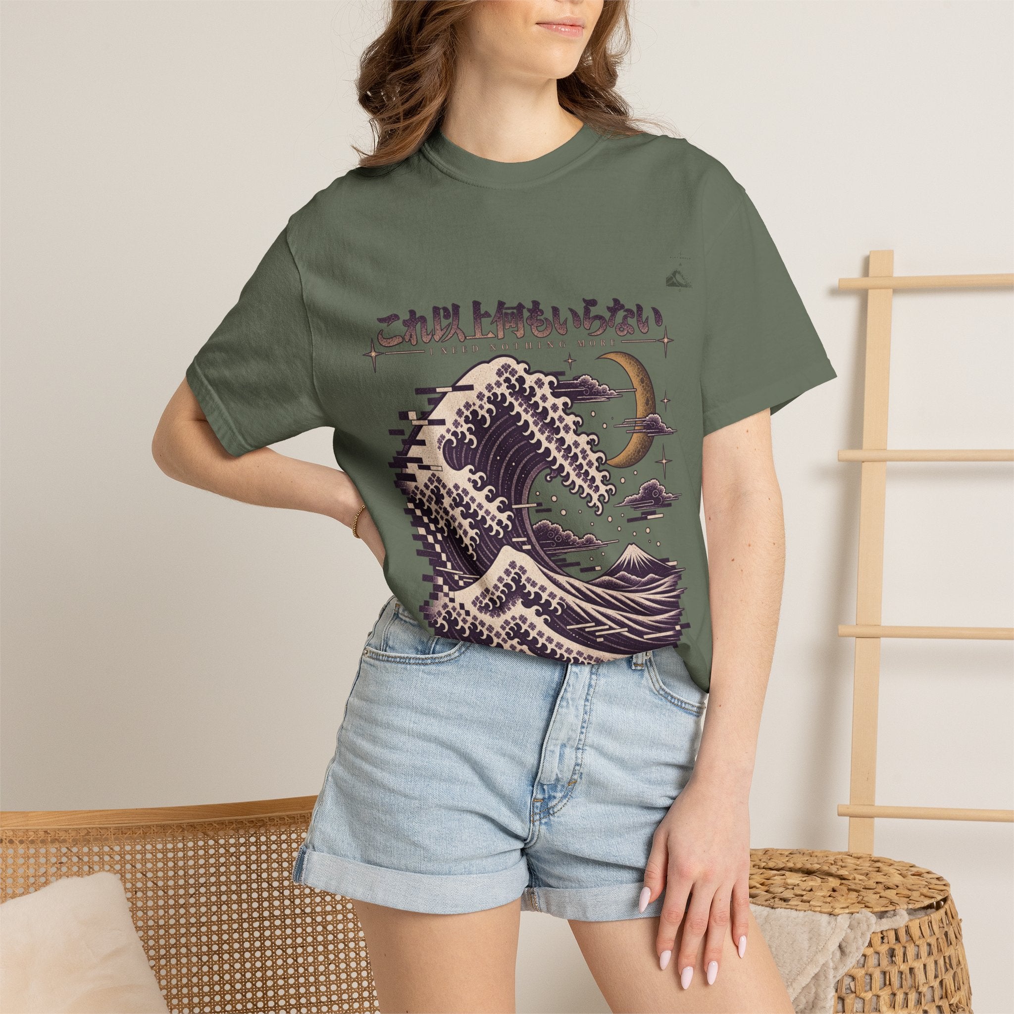 Violet Moon Pixel Tide T-Shirt | Soft Error Voxel Series