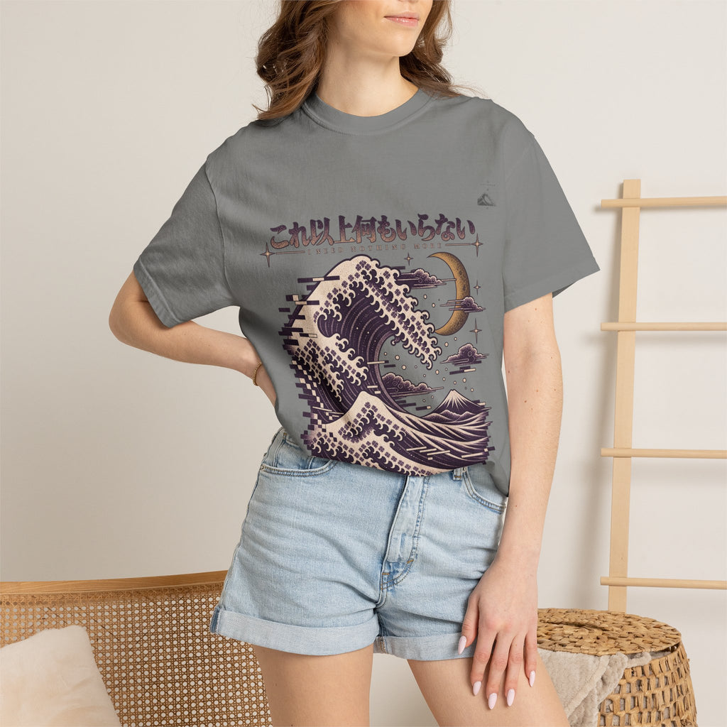 Violet Moon Pixel Tide T-Shirt | Soft Error Voxel Series